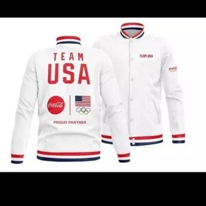Coca Cola and Team USA Olympics Sponsor Varsity Bomber Jacket
